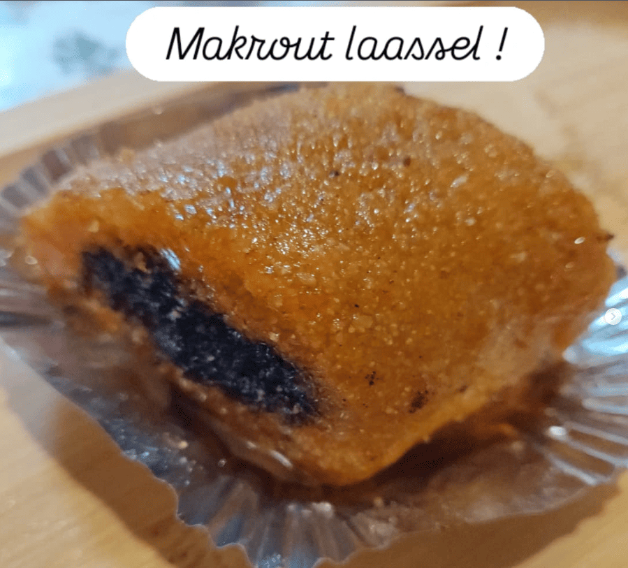Makrout au miel à Nice, losanges de semoule et dattes